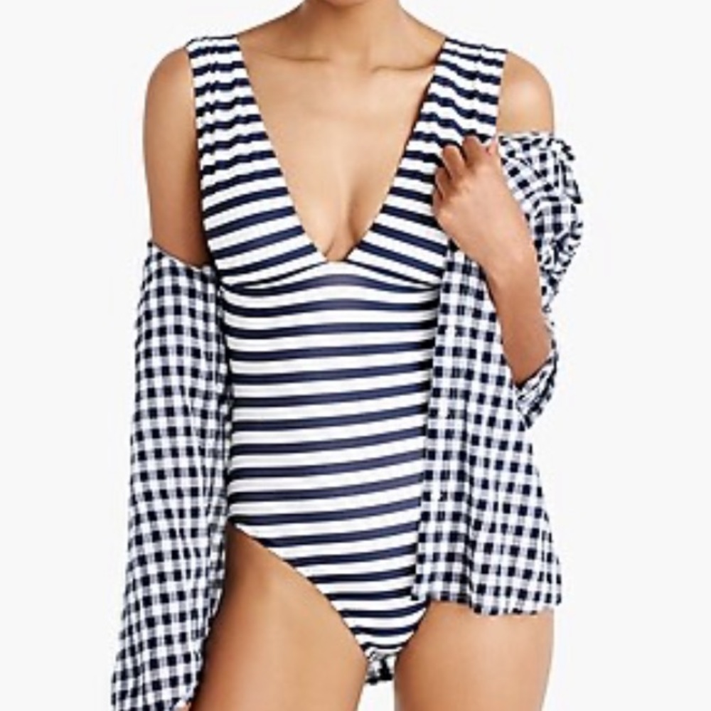 J. Crew plunge v-neck one piece